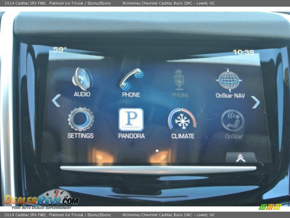 2014 Cadillac SRX FWD Platinum Ice Tricoat / Ebony/Ebony Photo #12