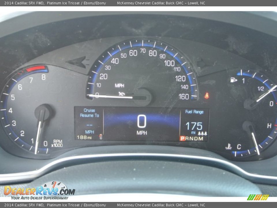2014 Cadillac SRX FWD Platinum Ice Tricoat / Ebony/Ebony Photo #15