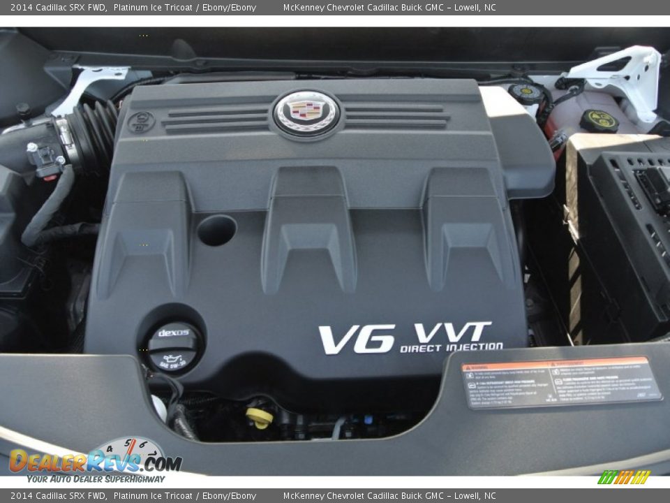 2014 Cadillac SRX FWD Platinum Ice Tricoat / Ebony/Ebony Photo #21
