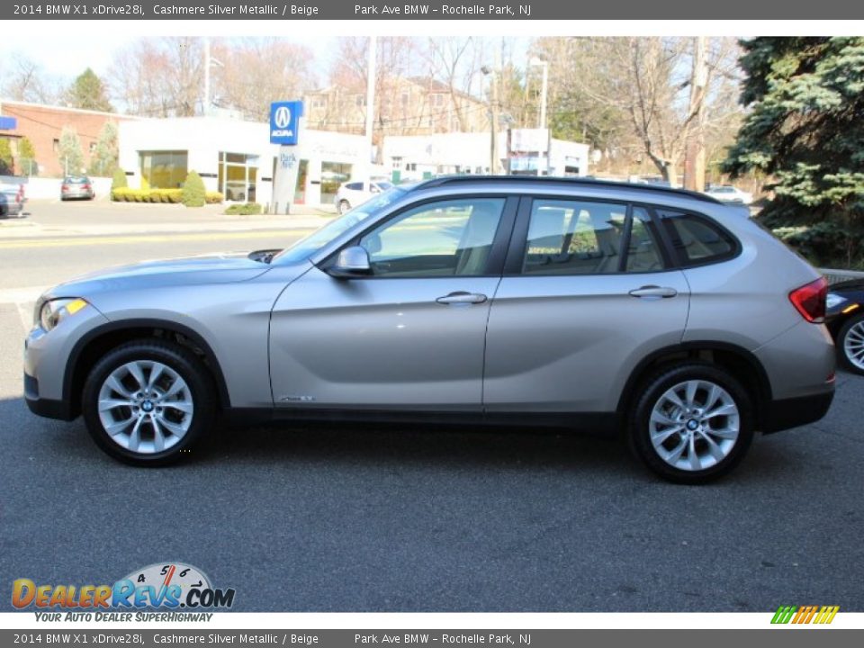 2014 BMW X1 xDrive28i Cashmere Silver Metallic / Beige Photo #5