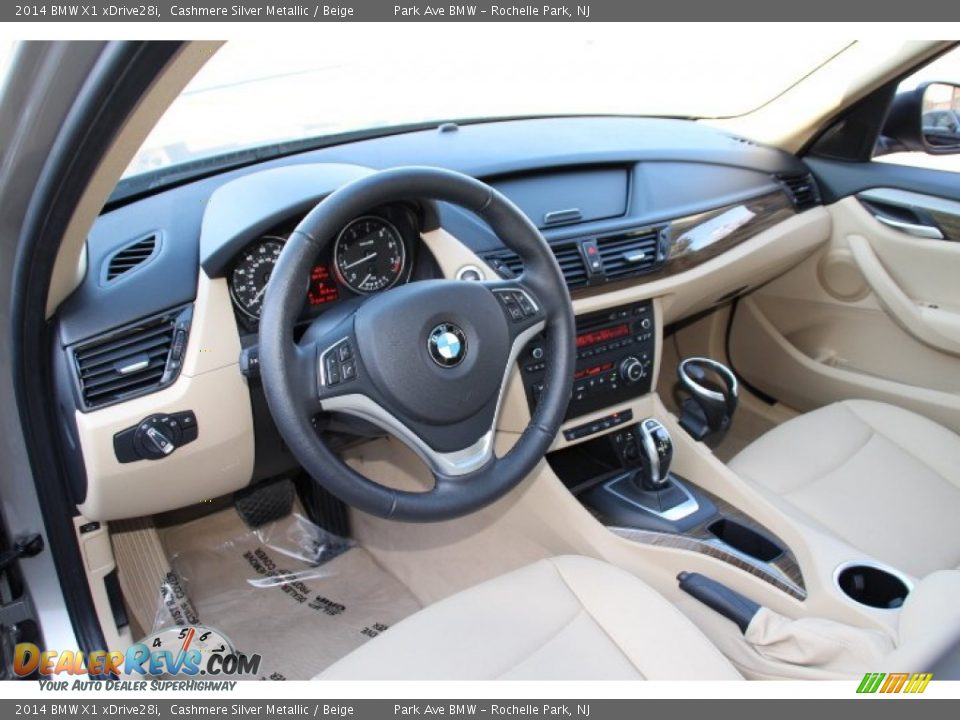 2014 BMW X1 xDrive28i Cashmere Silver Metallic / Beige Photo #9