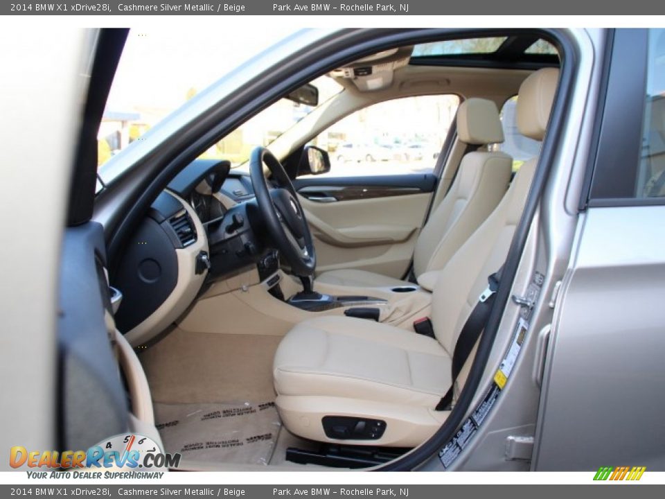 2014 BMW X1 xDrive28i Cashmere Silver Metallic / Beige Photo #10