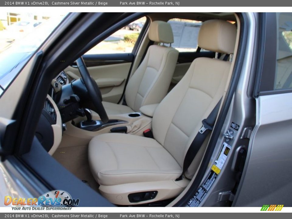 2014 BMW X1 xDrive28i Cashmere Silver Metallic / Beige Photo #11