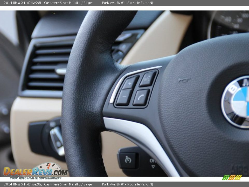 2014 BMW X1 xDrive28i Cashmere Silver Metallic / Beige Photo #16