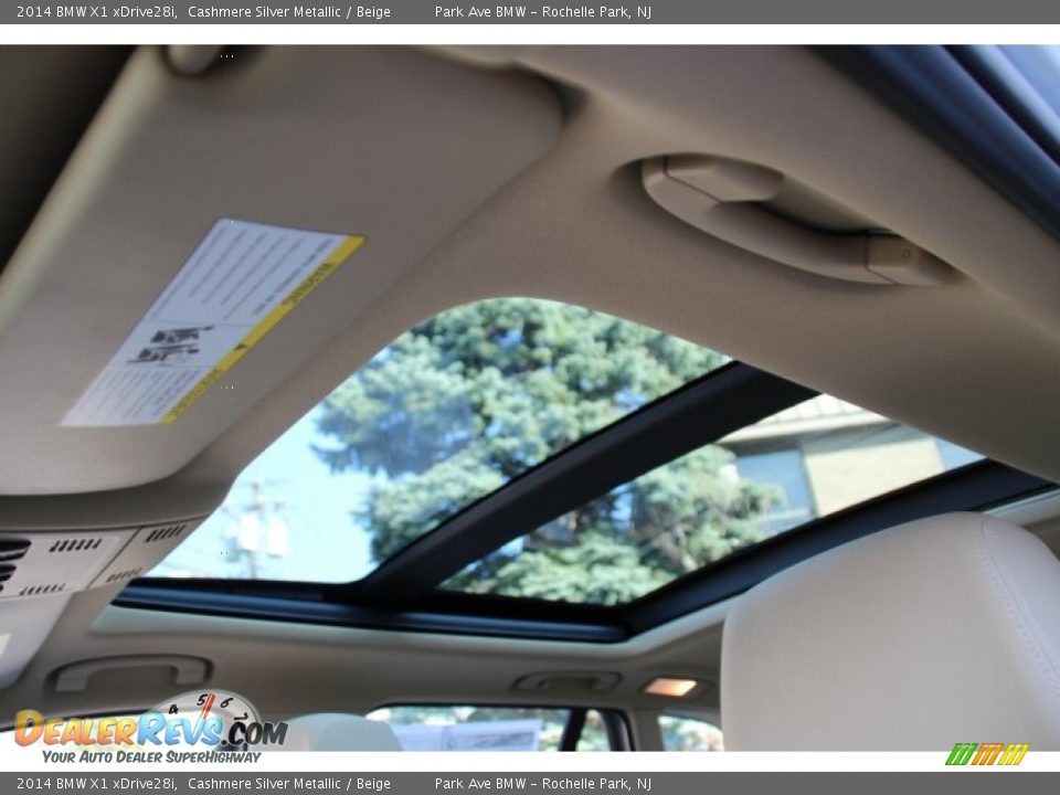 2014 BMW X1 xDrive28i Cashmere Silver Metallic / Beige Photo #19
