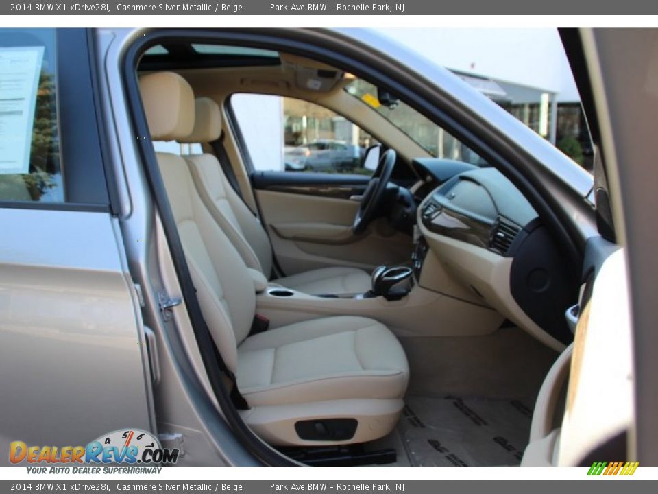 2014 BMW X1 xDrive28i Cashmere Silver Metallic / Beige Photo #26
