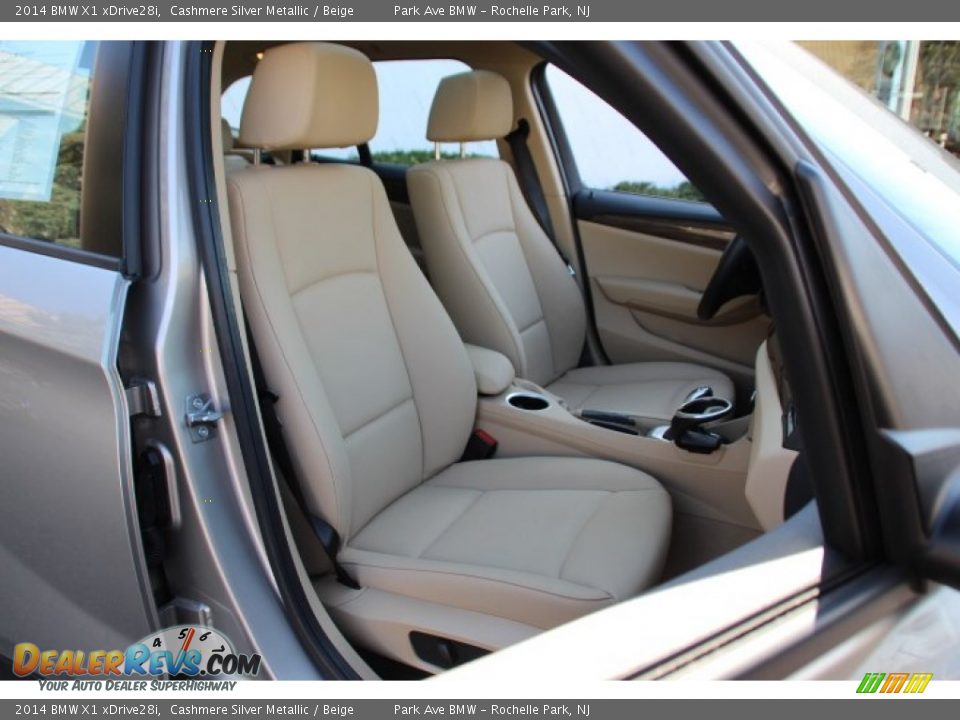 2014 BMW X1 xDrive28i Cashmere Silver Metallic / Beige Photo #27