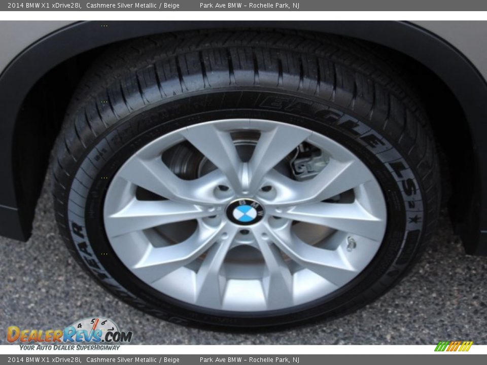 2014 BMW X1 xDrive28i Cashmere Silver Metallic / Beige Photo #31