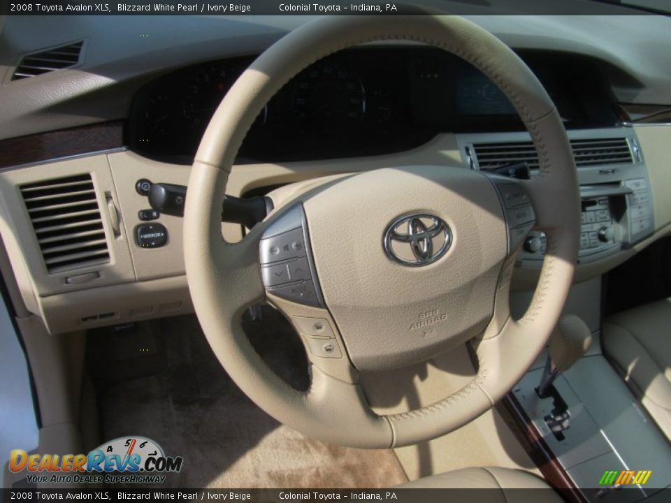 2008 Toyota Avalon XLS Blizzard White Pearl / Ivory Beige Photo #15