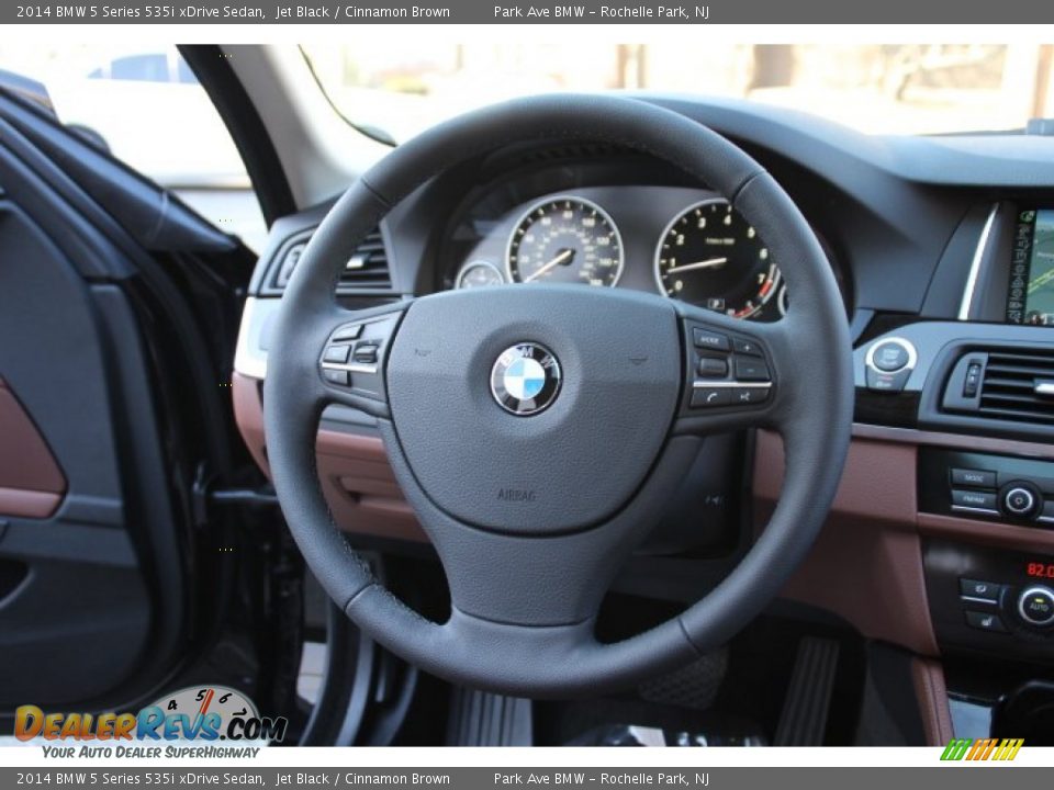 2014 BMW 5 Series 535i xDrive Sedan Jet Black / Cinnamon Brown Photo #16