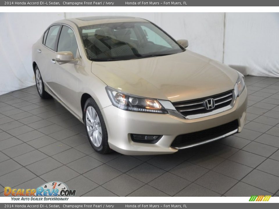2014 Honda Accord EX-L Sedan Champagne Frost Pearl / Ivory Photo #1