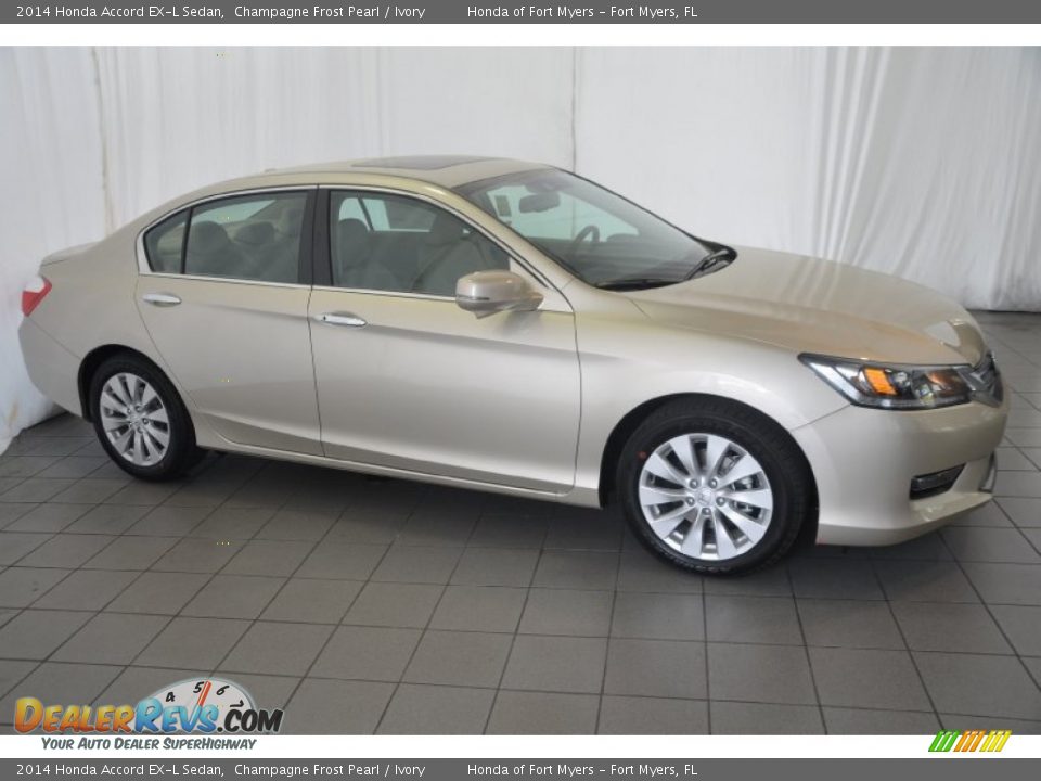 2014 Honda Accord EX-L Sedan Champagne Frost Pearl / Ivory Photo #5