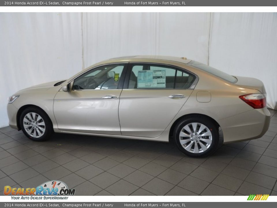 2014 Honda Accord EX-L Sedan Champagne Frost Pearl / Ivory Photo #8
