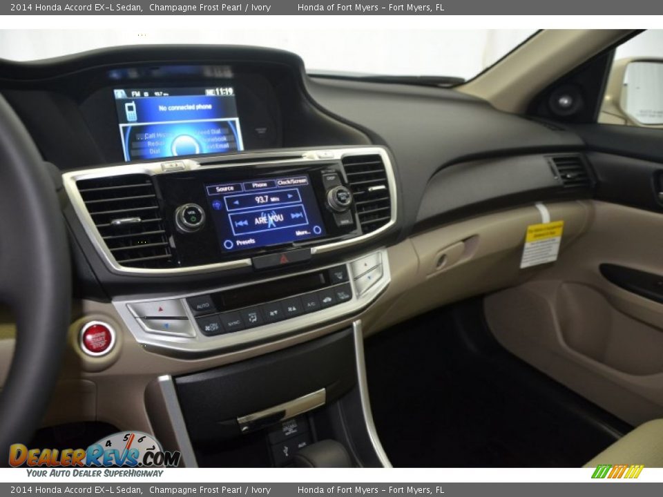 2014 Honda Accord EX-L Sedan Champagne Frost Pearl / Ivory Photo #13
