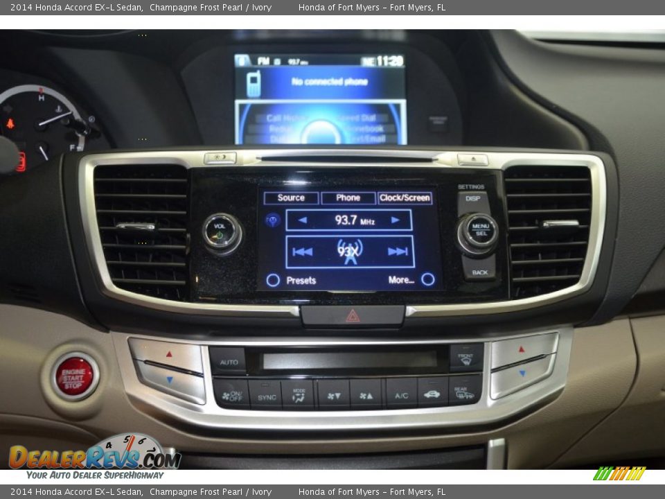 2014 Honda Accord EX-L Sedan Champagne Frost Pearl / Ivory Photo #16