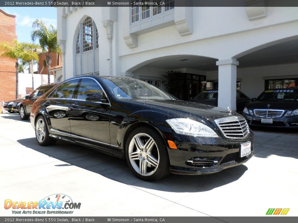 2012 Mercedes-Benz S 550 Sedan Black / Black Photo #1