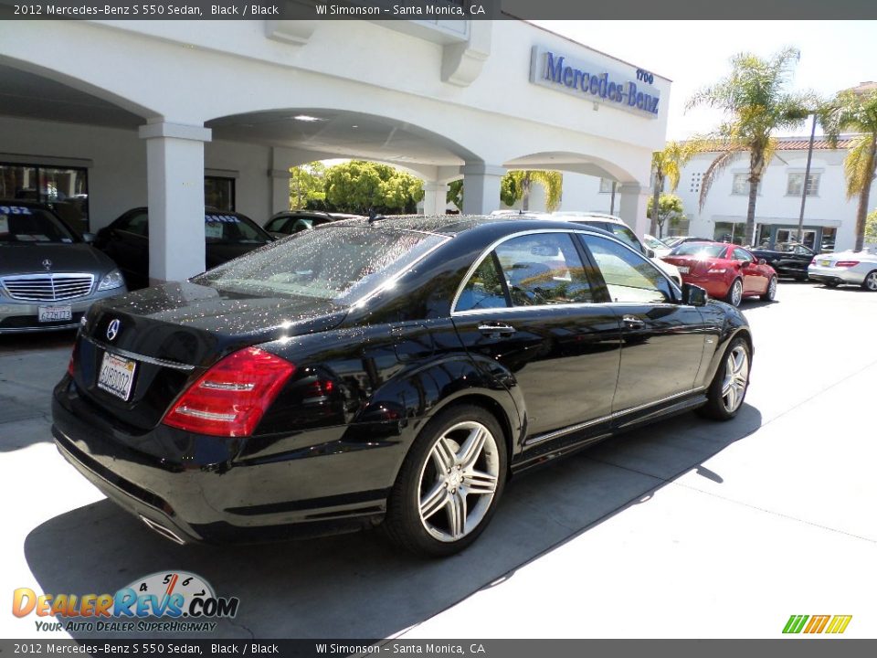 2012 Mercedes-Benz S 550 Sedan Black / Black Photo #2