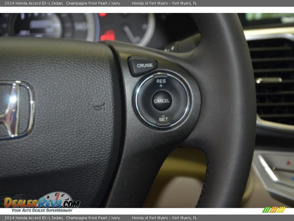 2014 Honda Accord EX-L Sedan Champagne Frost Pearl / Ivory Photo #24