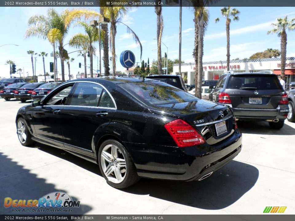2012 Mercedes-Benz S 550 Sedan Black / Black Photo #4