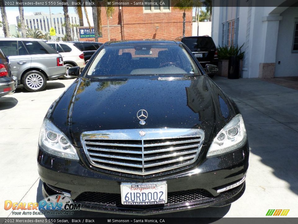 2012 Mercedes-Benz S 550 Sedan Black / Black Photo #6