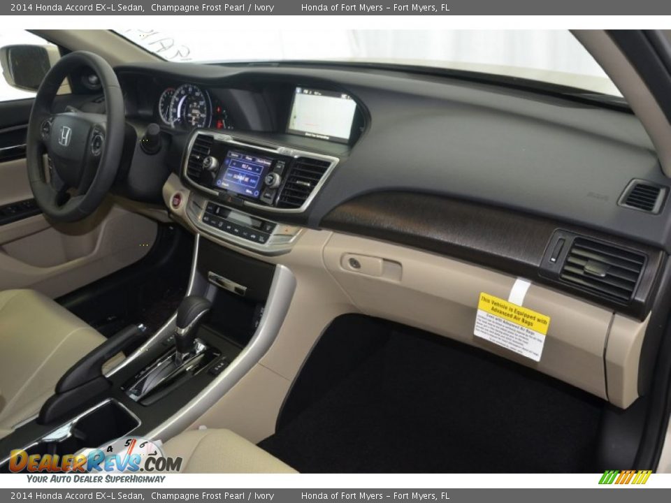 2014 Honda Accord EX-L Sedan Champagne Frost Pearl / Ivory Photo #34