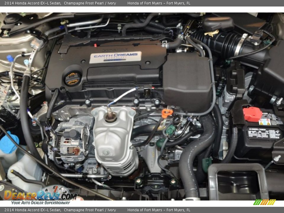 2014 Honda Accord EX-L Sedan Champagne Frost Pearl / Ivory Photo #35