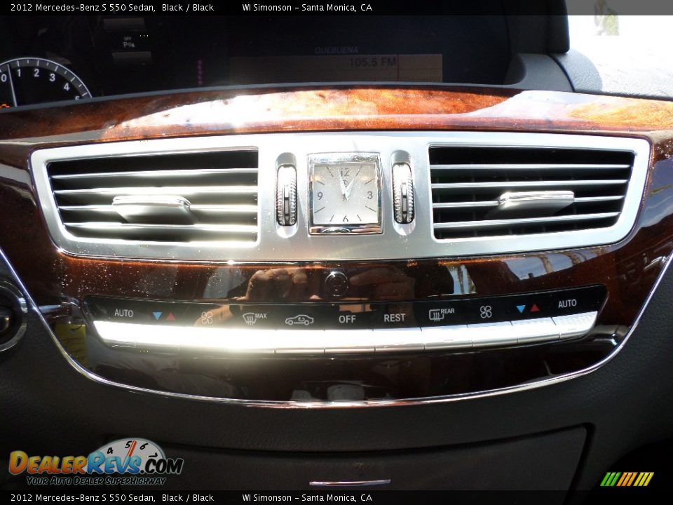 2012 Mercedes-Benz S 550 Sedan Black / Black Photo #14