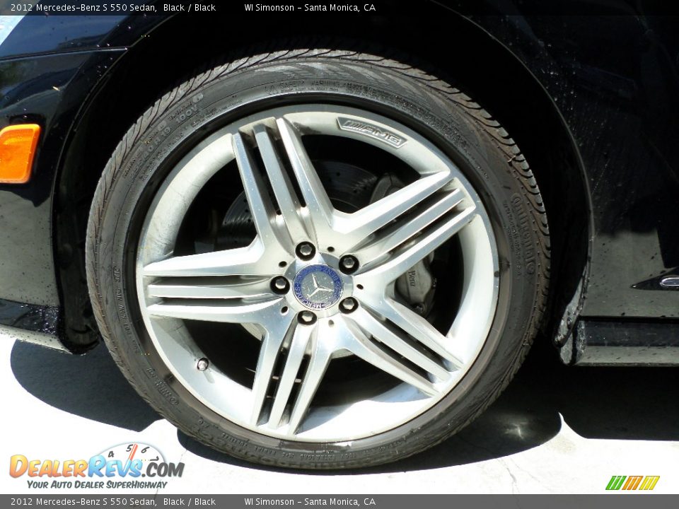 2012 Mercedes-Benz S 550 Sedan Black / Black Photo #24