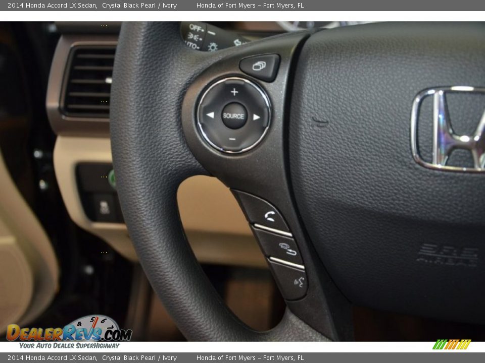 2014 Honda Accord LX Sedan Crystal Black Pearl / Ivory Photo #23