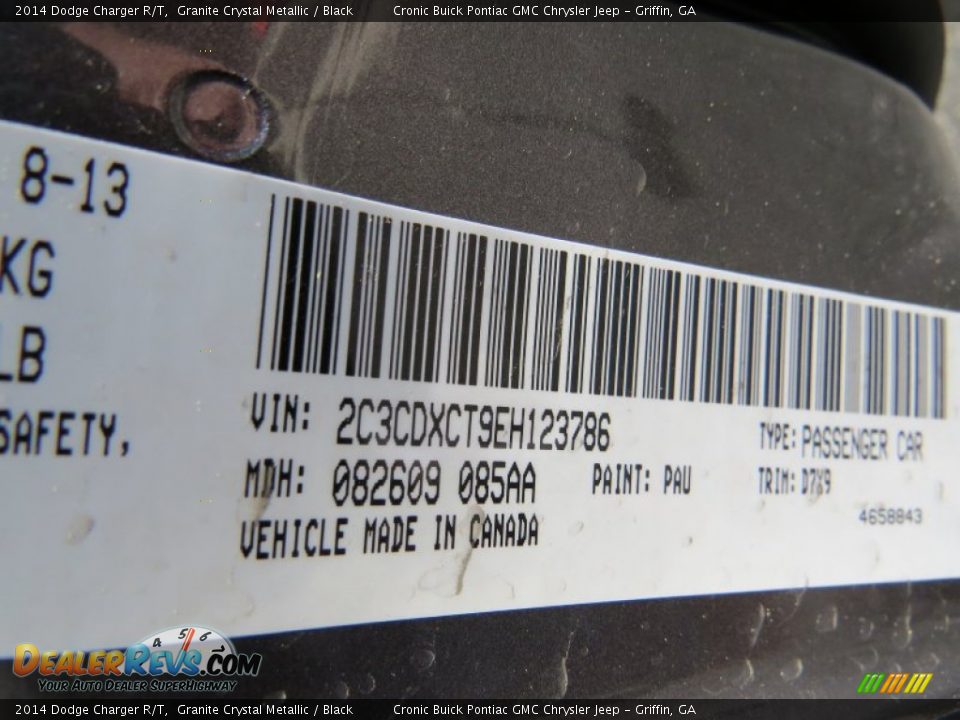 2014 Dodge Charger R/T Granite Crystal Metallic / Black Photo #18