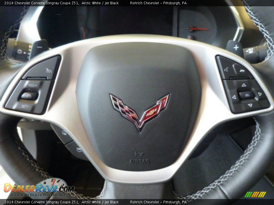 2014 Chevrolet Corvette Stingray Coupe Z51 Arctic White / Jet Black Photo #13
