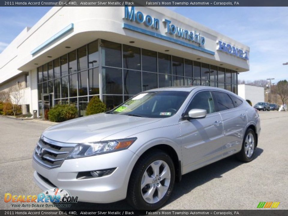 2011 Honda Accord Crosstour EX-L 4WD Alabaster Silver Metallic / Black Photo #1