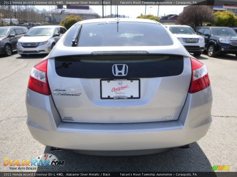 2011 Honda Accord Crosstour EX-L 4WD Alabaster Silver Metallic / Black Photo #4