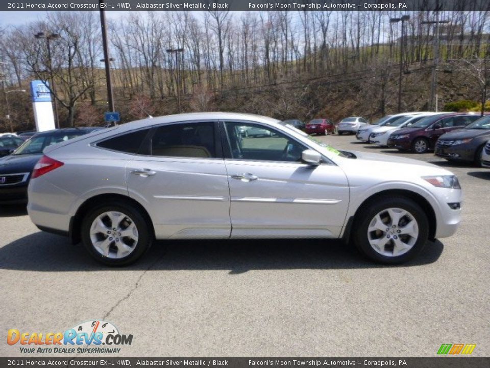 2011 Honda Accord Crosstour EX-L 4WD Alabaster Silver Metallic / Black Photo #6