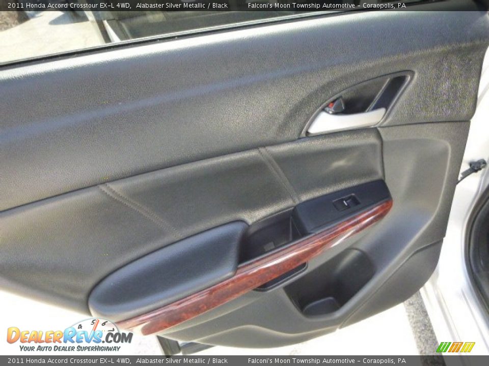 2011 Honda Accord Crosstour EX-L 4WD Alabaster Silver Metallic / Black Photo #17