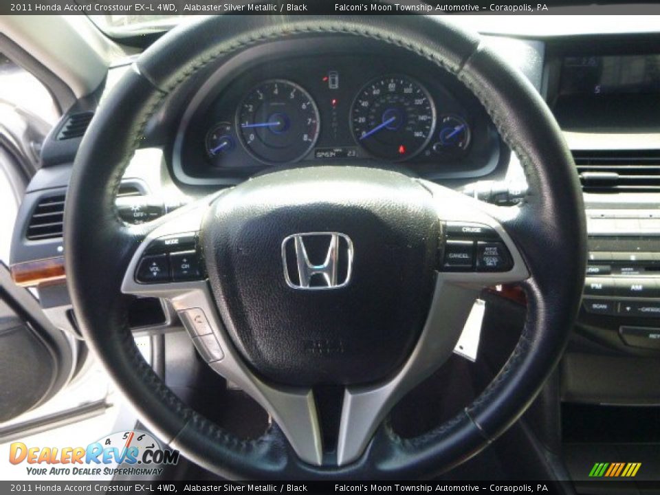 2011 Honda Accord Crosstour EX-L 4WD Alabaster Silver Metallic / Black Photo #22