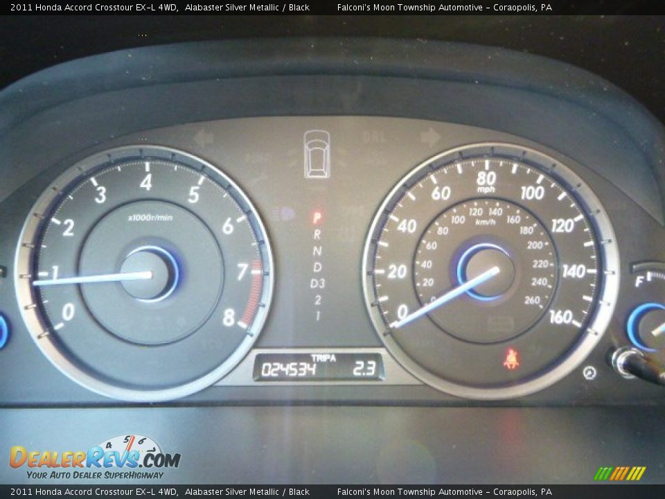 2011 Honda Accord Crosstour EX-L 4WD Alabaster Silver Metallic / Black Photo #24