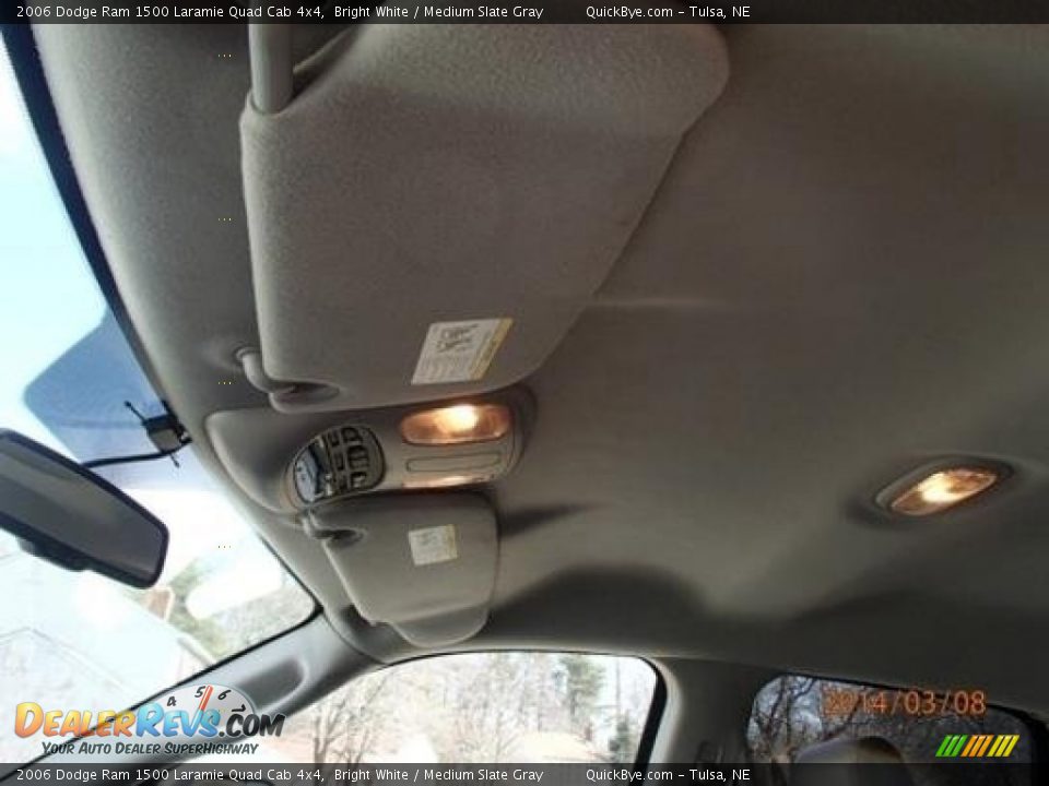 2006 Dodge Ram 1500 Laramie Quad Cab 4x4 Bright White / Medium Slate Gray Photo #11