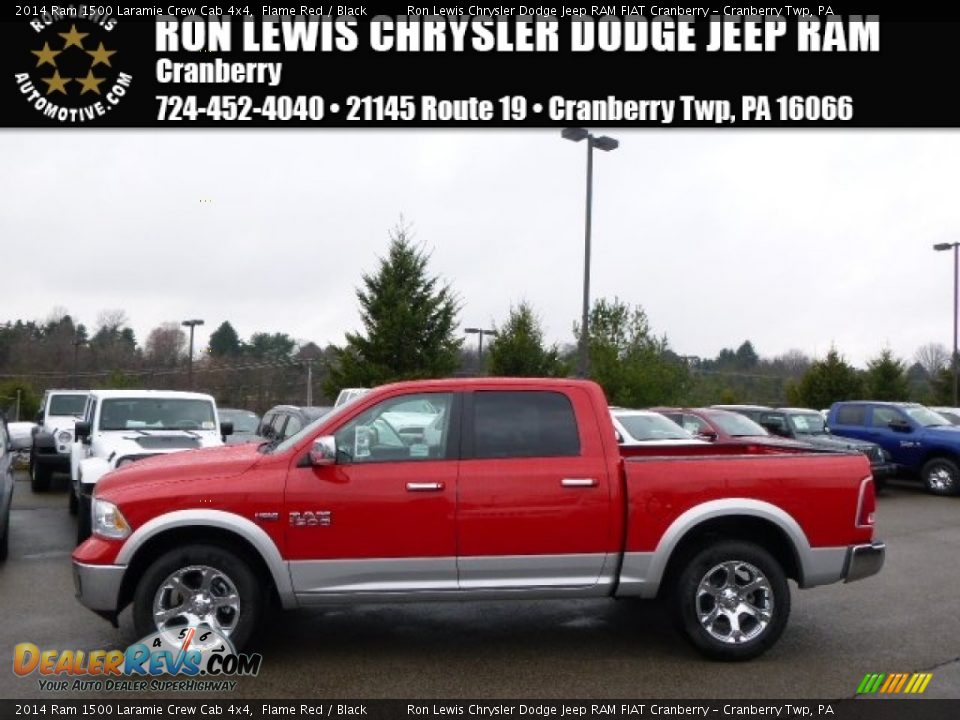 2014 Ram 1500 Laramie Crew Cab 4x4 Flame Red / Black Photo #1