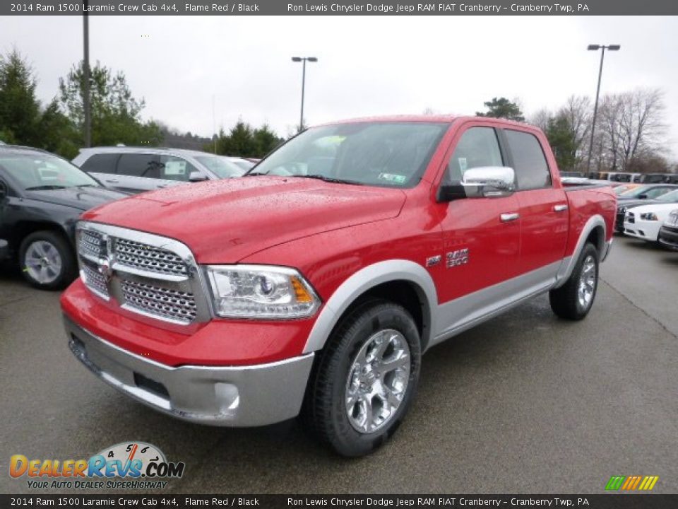 2014 Ram 1500 Laramie Crew Cab 4x4 Flame Red / Black Photo #2