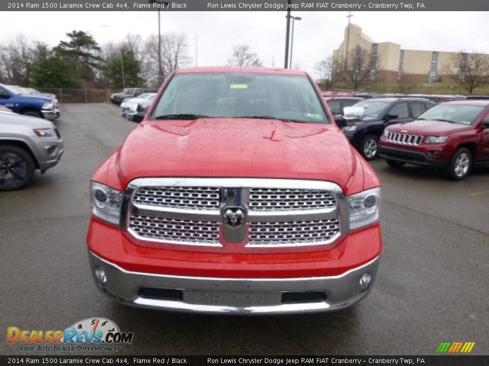 2014 Ram 1500 Laramie Crew Cab 4x4 Flame Red / Black Photo #3