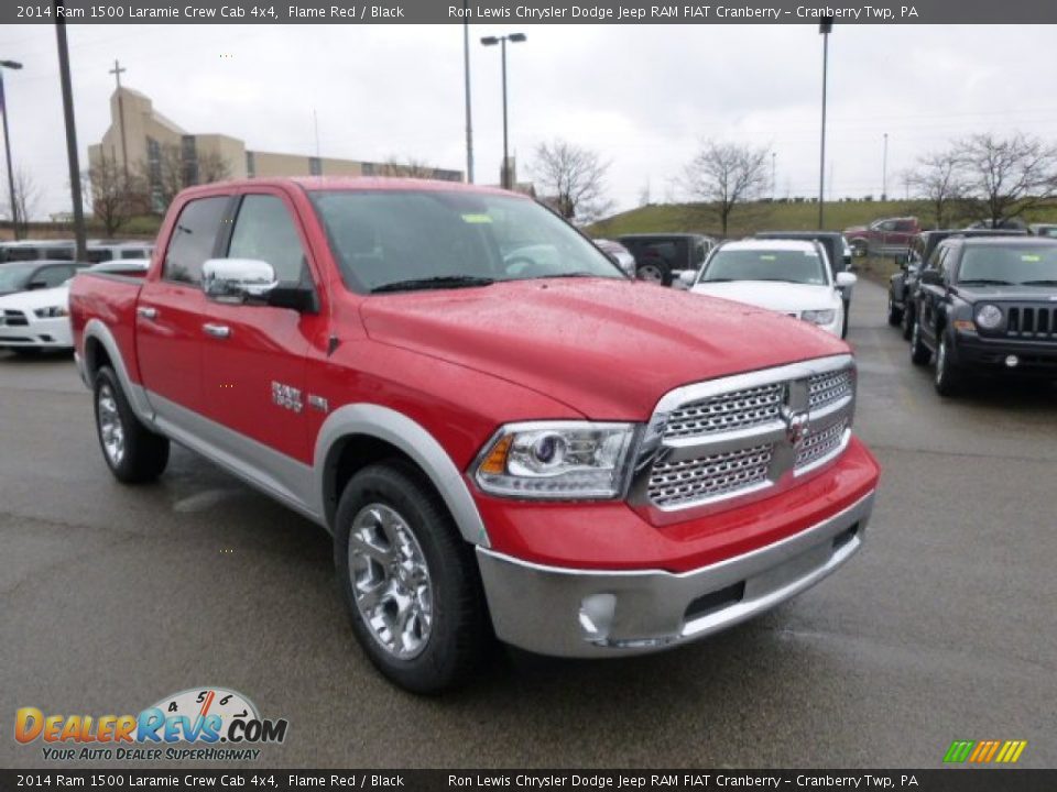 2014 Ram 1500 Laramie Crew Cab 4x4 Flame Red / Black Photo #4