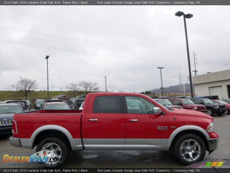 2014 Ram 1500 Laramie Crew Cab 4x4 Flame Red / Black Photo #5