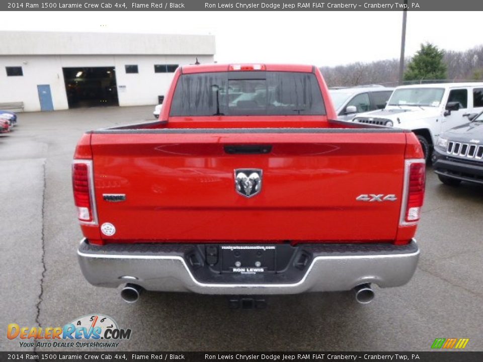 2014 Ram 1500 Laramie Crew Cab 4x4 Flame Red / Black Photo #7