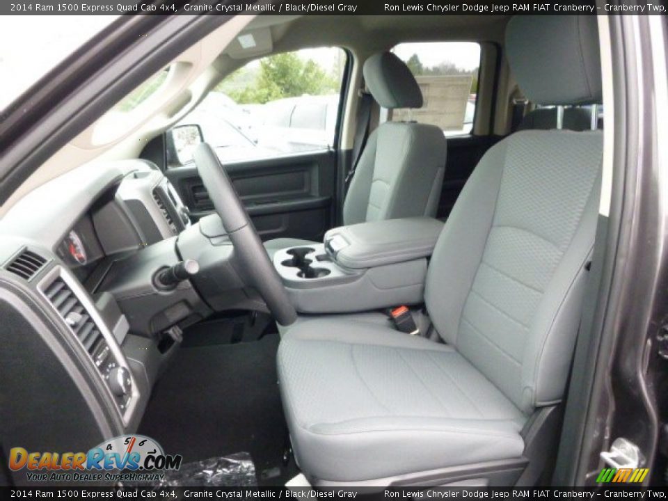 Black/Diesel Gray Interior - 2014 Ram 1500 Express Quad Cab 4x4 Photo #10
