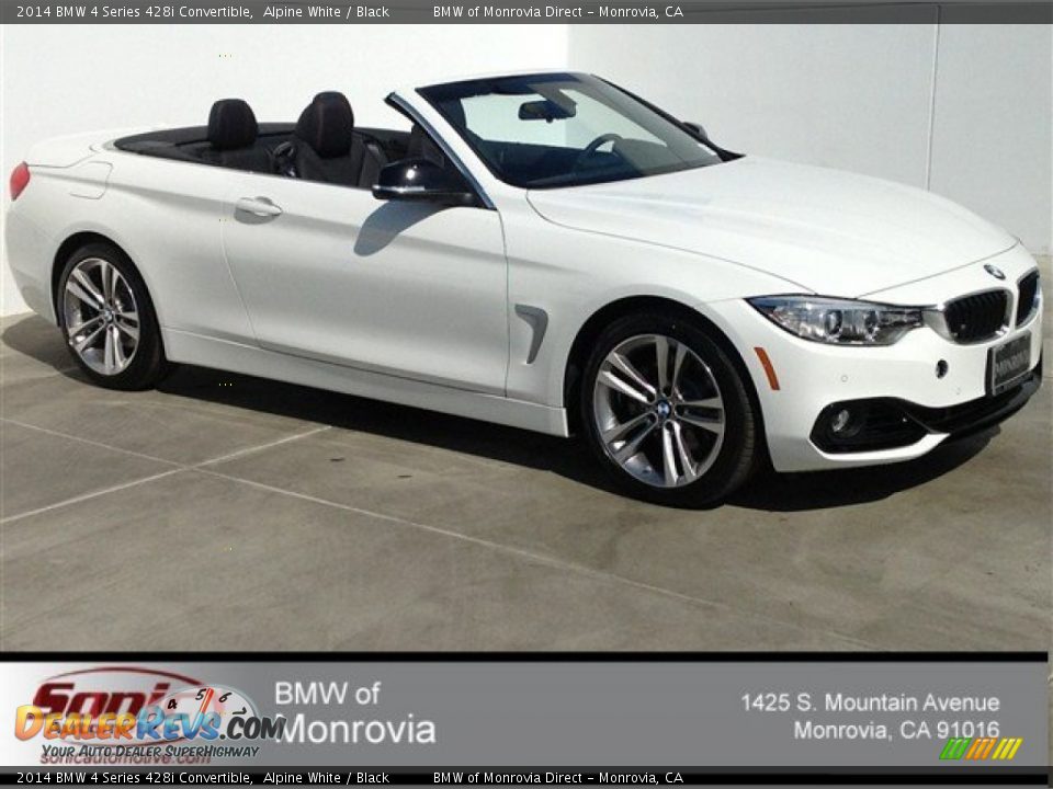 2014 BMW 4 Series 428i Convertible Alpine White / Black Photo #1