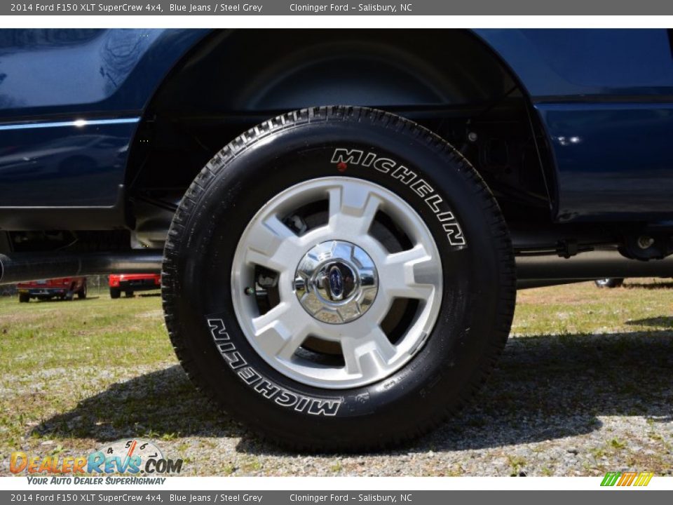2014 Ford F150 XLT SuperCrew 4x4 Blue Jeans / Steel Grey Photo #11