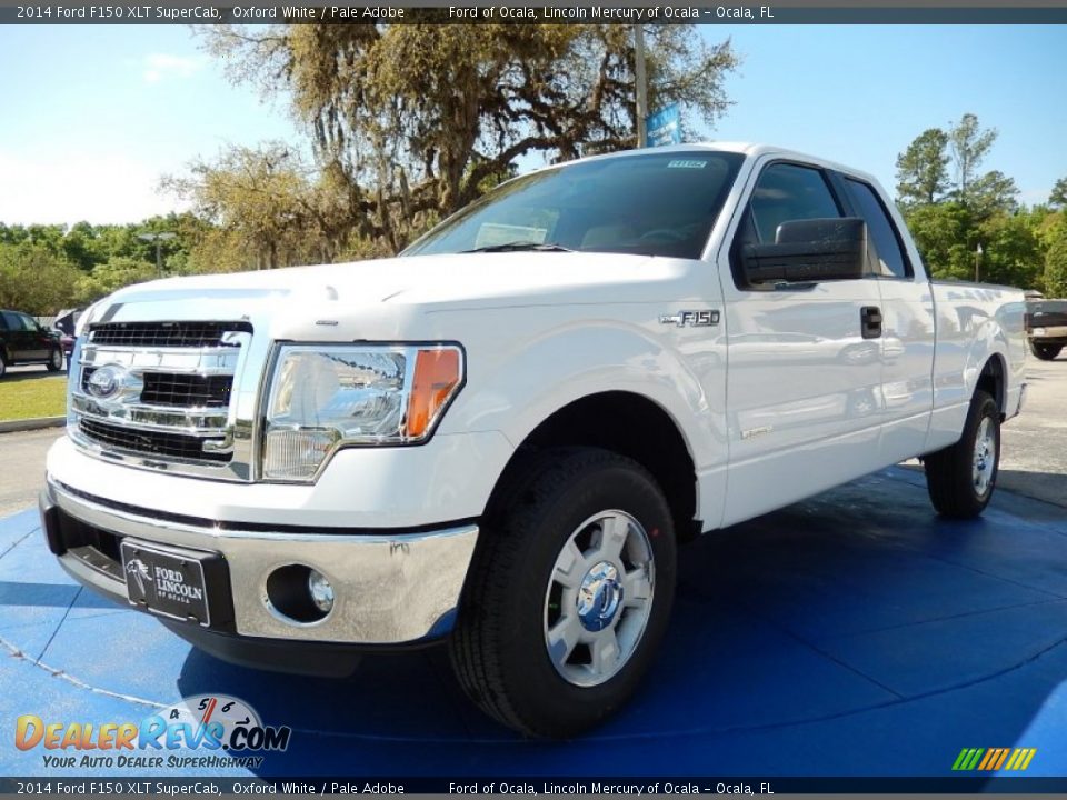 2014 Ford F150 XLT SuperCab Oxford White / Pale Adobe Photo #1
