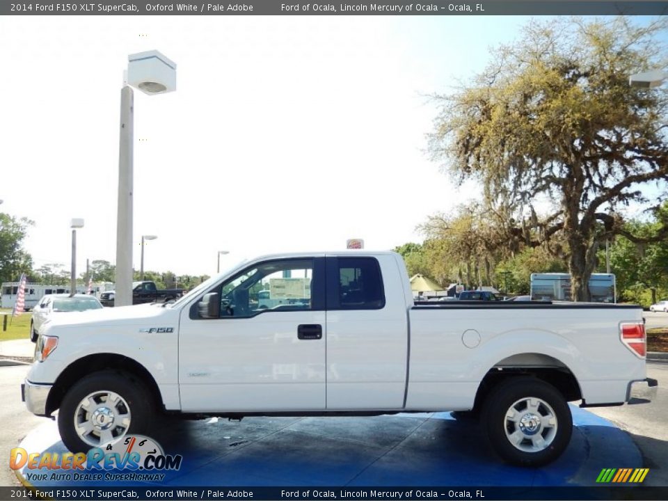 2014 Ford F150 XLT SuperCab Oxford White / Pale Adobe Photo #2