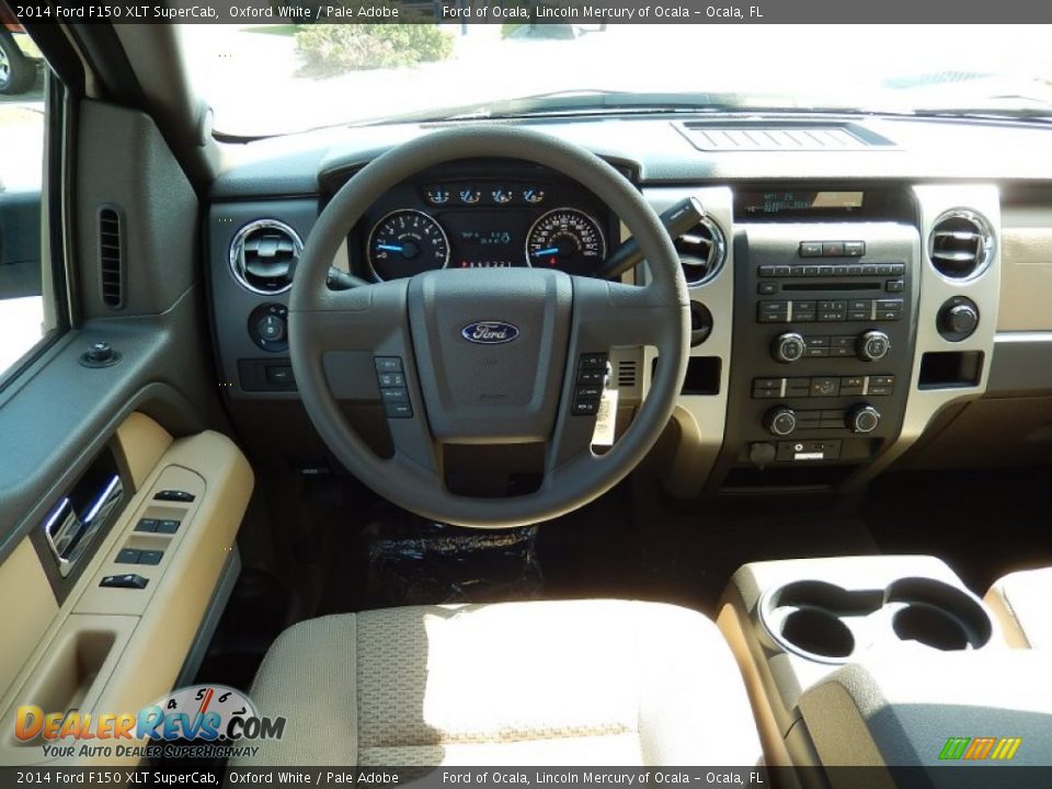 2014 Ford F150 XLT SuperCab Oxford White / Pale Adobe Photo #8